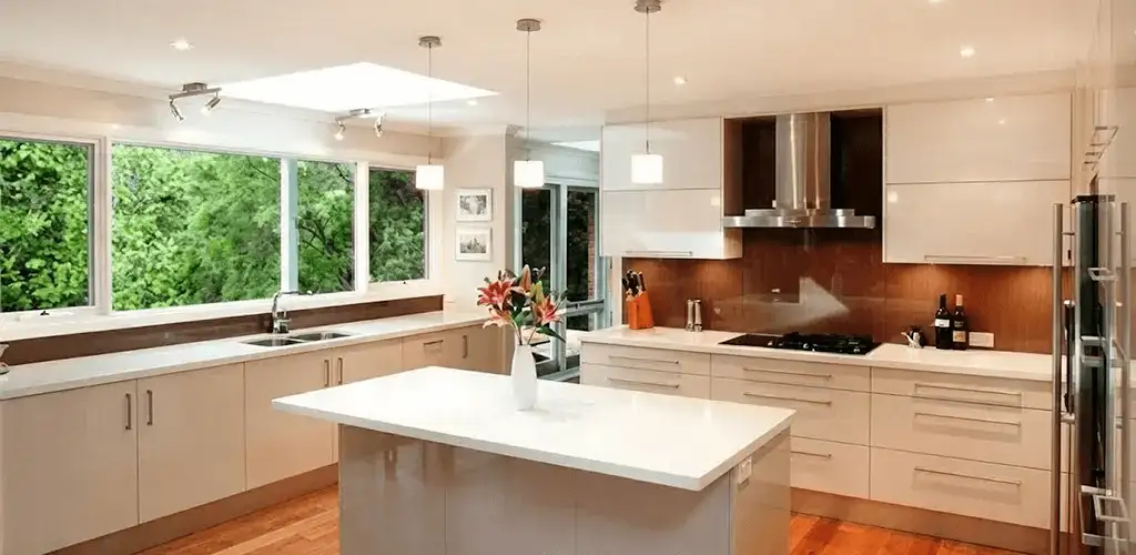 Kitchen cabinet refacing and remodel results in a modern kitchen in Fargo, ND